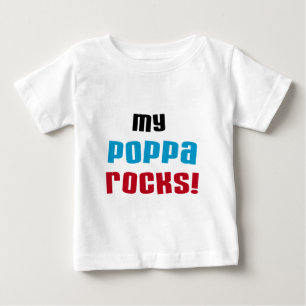 My Poppa Rocks Tシャツとギフト ベビーTシャツ