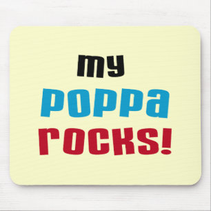 My Poppa Rocks Tシャツとギフト マウスパッド