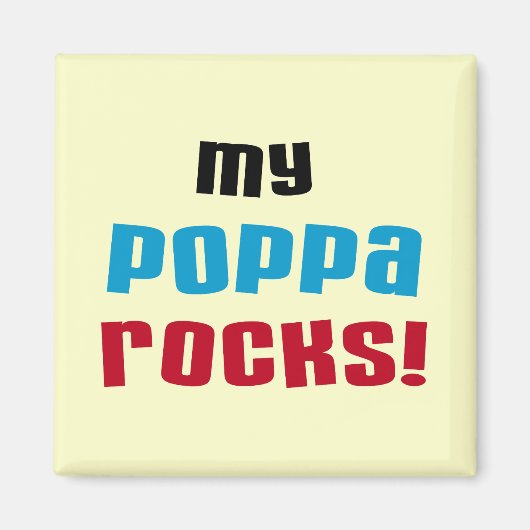 My Poppa Rocks Tシャツとギフト マグネット (正面)