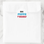 My Poppa Rocks Tシャツとギフト ラウンドシール (バッグ)