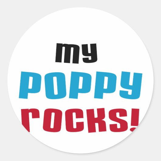 My Poppy Rocks Tシャツ&ギフト ラウンドシール (正面)