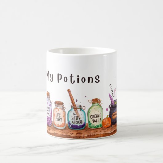 “My Potions” con frases venezolanas  コーヒーマグカップ (中央)