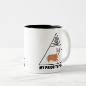 My Priority Pyramid Corgi ツートーンマグカップ (正面右)