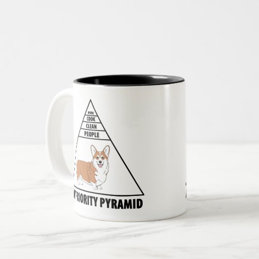 My Priority Pyramid Corgi ツートーンマグカップ (正面左)