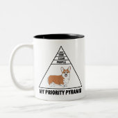 My Priority Pyramid Corgi ツートーンマグカップ (左)