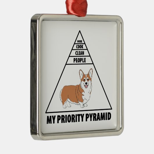 My Priority Pyramid Corgi メタルオーナメント (右)