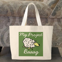 「My Project Baag」 Sheep Cartoon Projectバッグ ラージトートバッグ