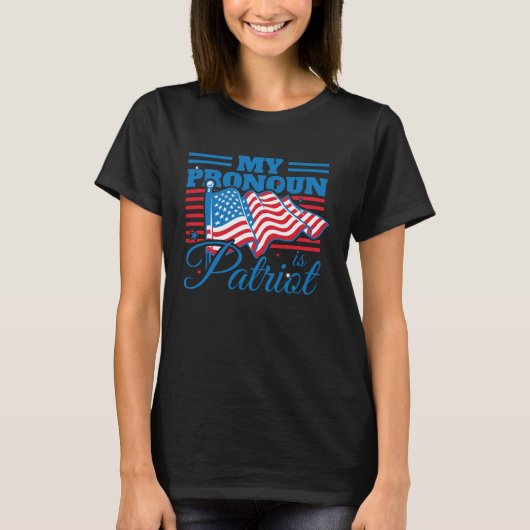 My Pronoun Is Patriot Conservative Republican Amer Tシャツ (正面)