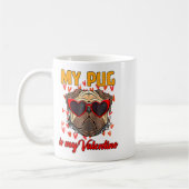 My Pug In My Valentine Cute Valentineu2019s Day Pe コーヒーマグカップ (左)