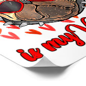 My Pug In My Valentine Cute Valentineu2019s Day Pe ポスター (角)