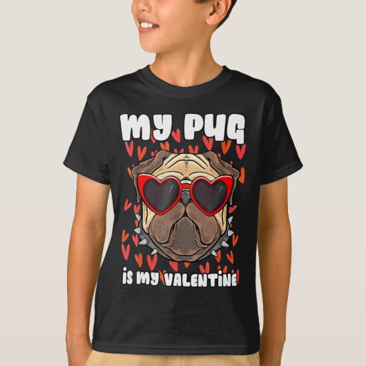 My Pug In My Valentine Cute Valentineu2019s Day Pe Tシャツ (正面)