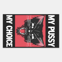 My Pussy My Choice Sticker 長方形シール