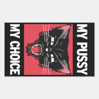 My Pussy My Choice Sticker 長方形シール