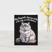 My Ragdolls Opinion of Me Quote Design カード (黄色い花)