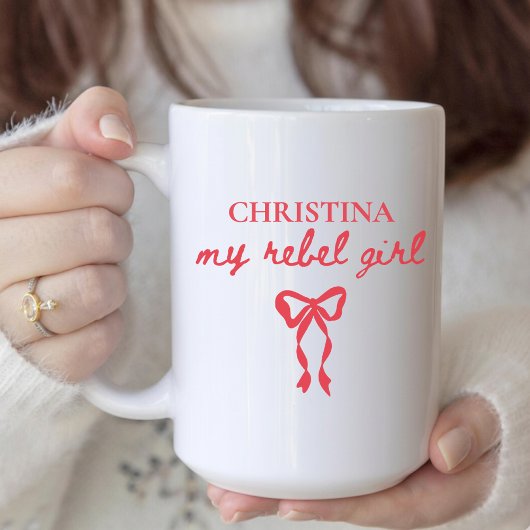 My Rebel Girl Custom Name Mug Gift for Daughter コーヒーマグカップ