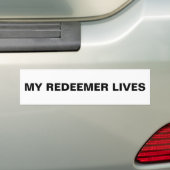 「My Redeemer Lives」バンパーステッカー バンパーステッカー (車上)