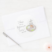 My Redeemer Lives Easter Sticker ラウンドシール (封筒)