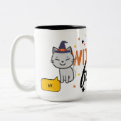 My Resting Witch Face Is Cute | Stars, Cat, Witchy ツートーンマグカップ (左)