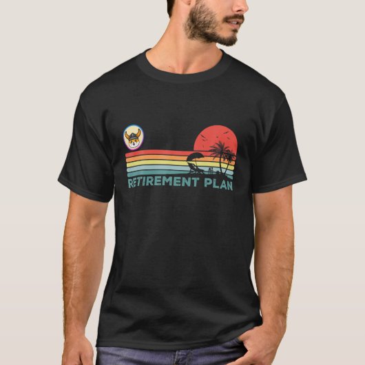 My Retirement Plan Floki Inu Coin Cryptocurrency T Tシャツ (正面)