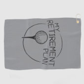 My Retirement Plan Funny Saying Golfing Golfer ゴルフタオル (横)