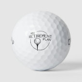 My Retirement Plan Funny Saying Golfing Golfer  ゴルフボール (正面)