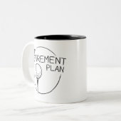 My Retirement Plan Funny Saying Golfing Golfer ツートーンマグカップ (正面左)