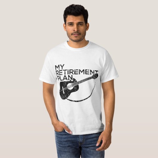 My Retirement Plan Guitar Funny Musicians  Tシャツ (正面フル)