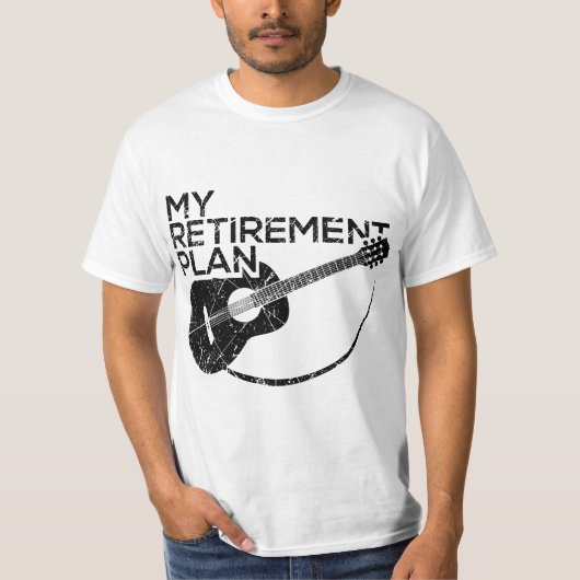 My Retirement Plan Guitar Funny Musicians  Tシャツ (正面)