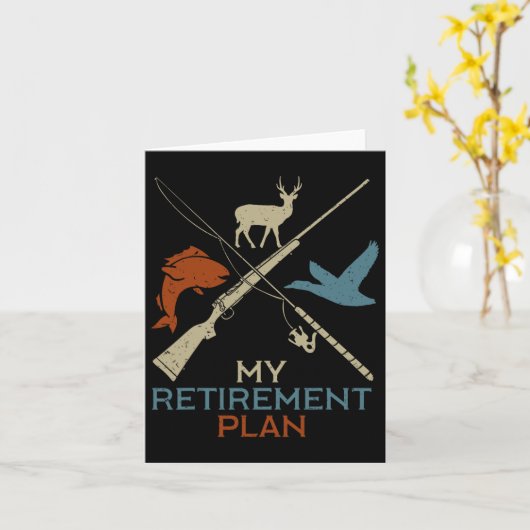 My Retirement Plan Hunting Fishing Hunter Grandfat カード (黄色い花)