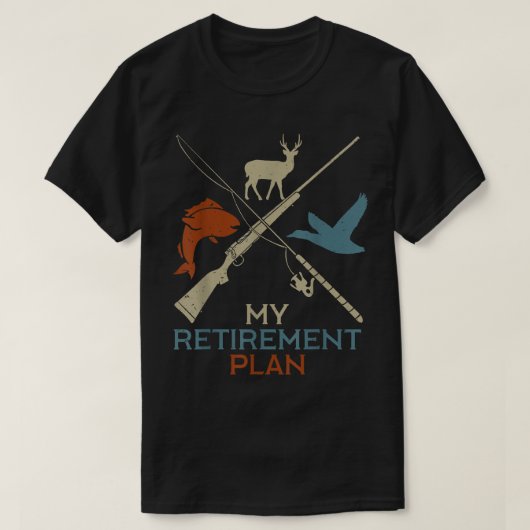 My Retirement Plan Hunting Fishing Hunter Grandfat Tシャツ (デザイン正面)