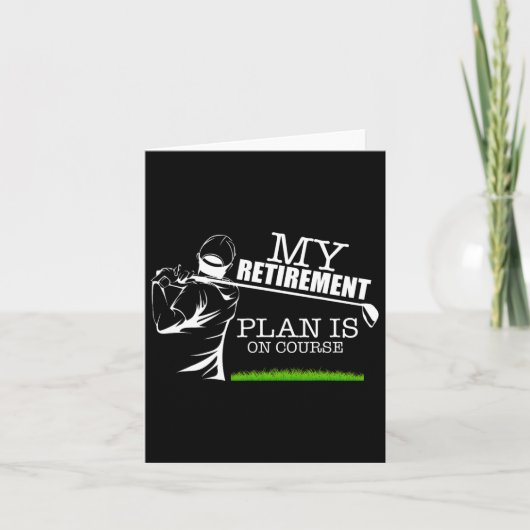 My Retirement Plan Is On Course Funny Golf Retired カード (正面)