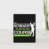 My Retirement Plan Is On Course Funny Golf Retired カード (正面)