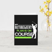 My Retirement Plan Is On Course Funny Golf Retired カード (黄色い花)