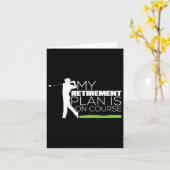 My Retirement Plan Is On Course Funny Golf Retired カード (黄色い花)