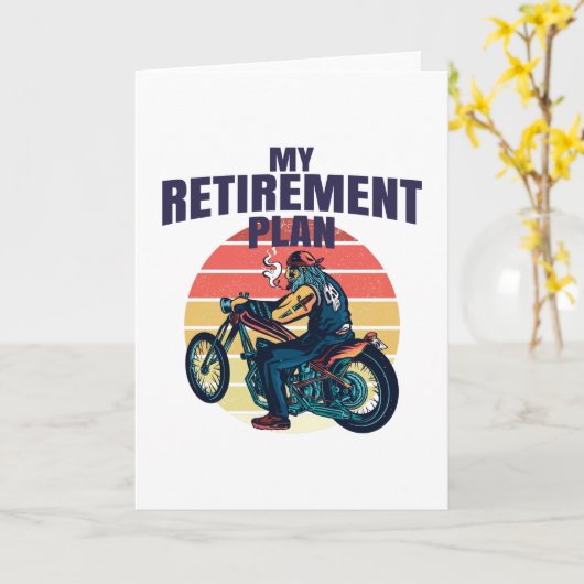 My retirement plan motorcycling カード (黄色い花)