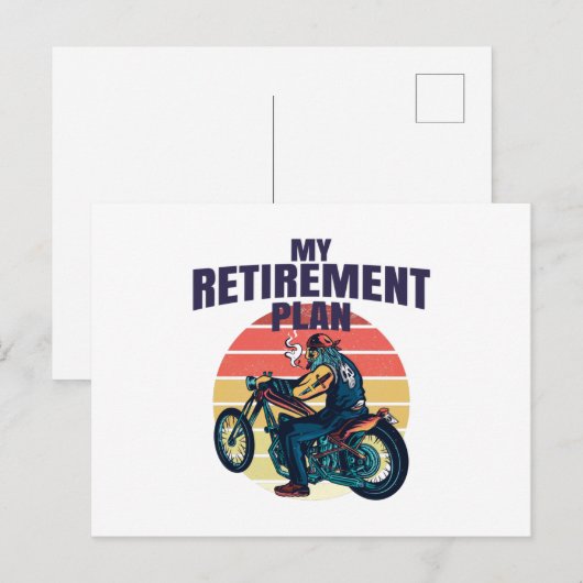 My retirement plan motorcycling ポストカード (正面/裏面)