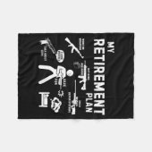 My Retirement Plan Work On Weans By Guns And Ammo フリースブランケット (正面(横))