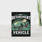My Retirement Vehicle Funny Riding Lawn Mower Retr カード (正面)