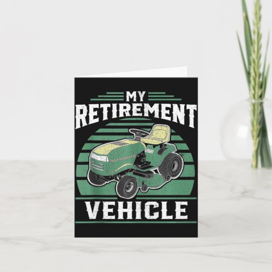 My Retirement Vehicle Funny Riding Lawn Mower Retr カード (正面)