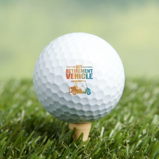 My Retirement Vehicle Golf Cart Golfer Golf Cart  ゴルフボール (インサイチュ 木)