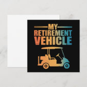 My Retirement Vehicle Golf Cart Golfer Golf Cart  招待状 (正面/裏面)