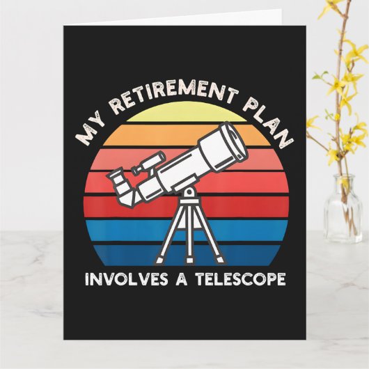 My Retiret Plan Involves A Telescope カード (黄色い花)