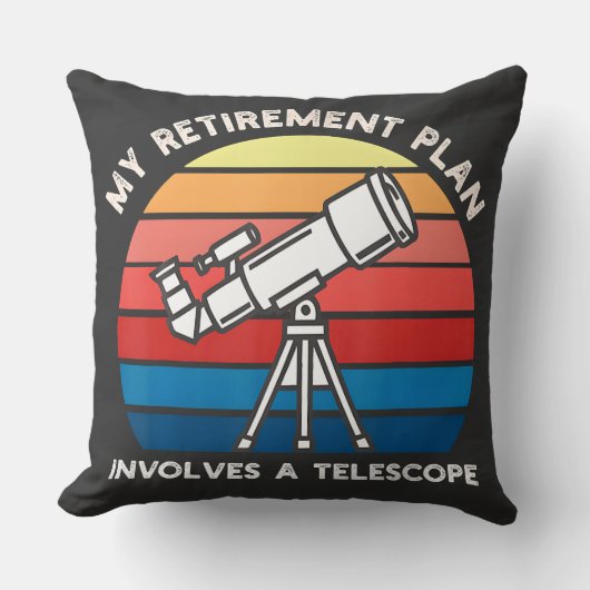 My Retiret Plan Involves A Telescope クッション (正面)