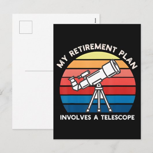 My Retiret Plan Involves A Telescope シーズンポストカード (正面/裏面)