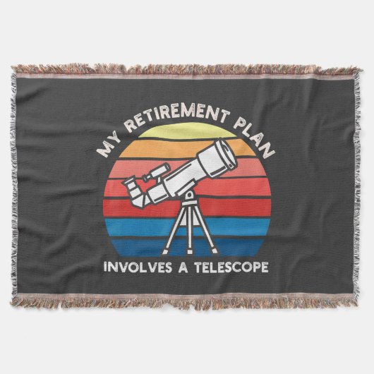 My Retiret Plan Involves A Telescope スローブランケット (正面)