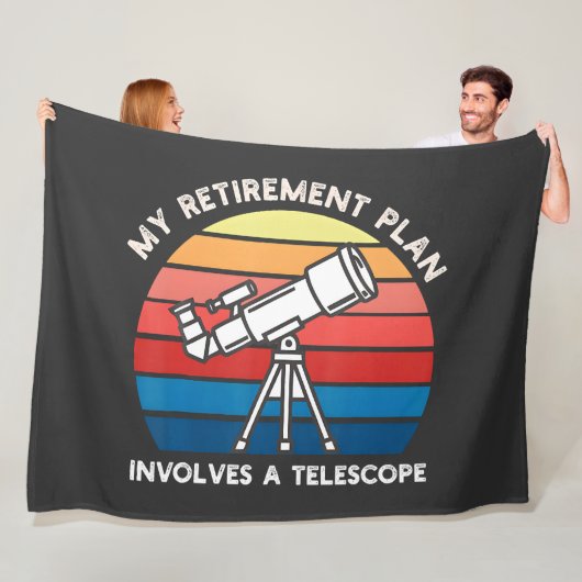 My Retiret Plan Involves A Telescope フリースブランケット (インサイチュ)