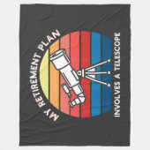 My Retiret Plan Involves A Telescope フリースブランケット (正面)