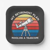 My Retiret Plan Involves A Telescope ペーパープレート (正面)