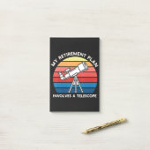 My Retiret Plan Involves A Telescope ポストイット (デスク上)