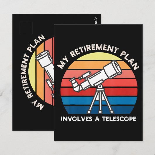 My Retiret Plan Involves A Telescope ポストカード (正面/裏面)